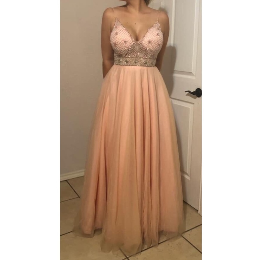 Blush evening dress